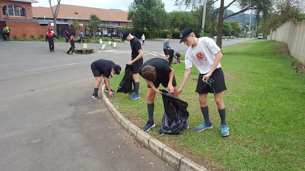 Cleaning up in and around College left the area looking very green and inviting.