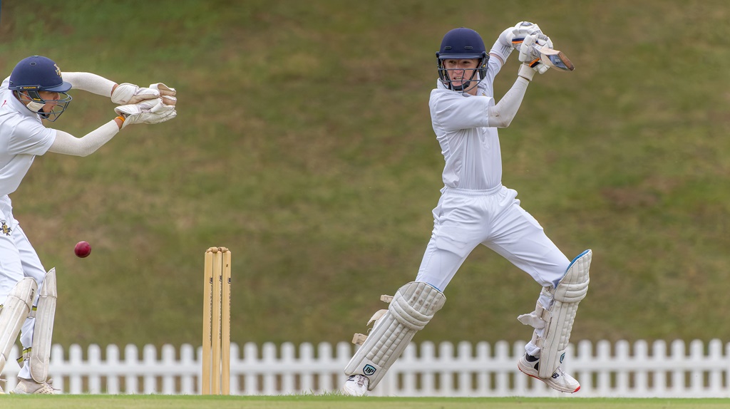 Rico Honiball played a classy knock for St Charles at a crucial time in their innings to help Saints to a challenging total. (Photo: Justin Waldman Sports Photography)