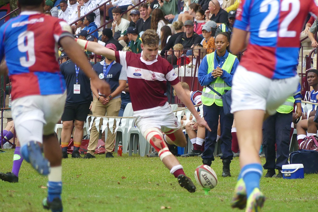 The impact of the 2023 Rugby World Cup could be seen in Framesby's attempts to charge down Daniel Eager's conversion kicks. (Photo: Brad Morgan)