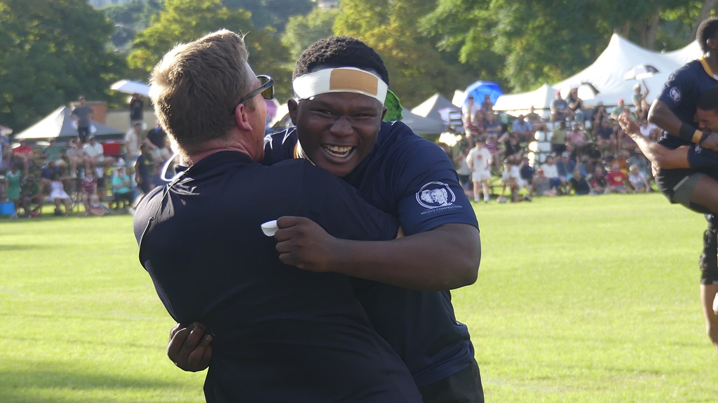 Delight filled DHS captain Mahle Sithole's face after the final whistle was blown. (Photo: Brad Morgan)