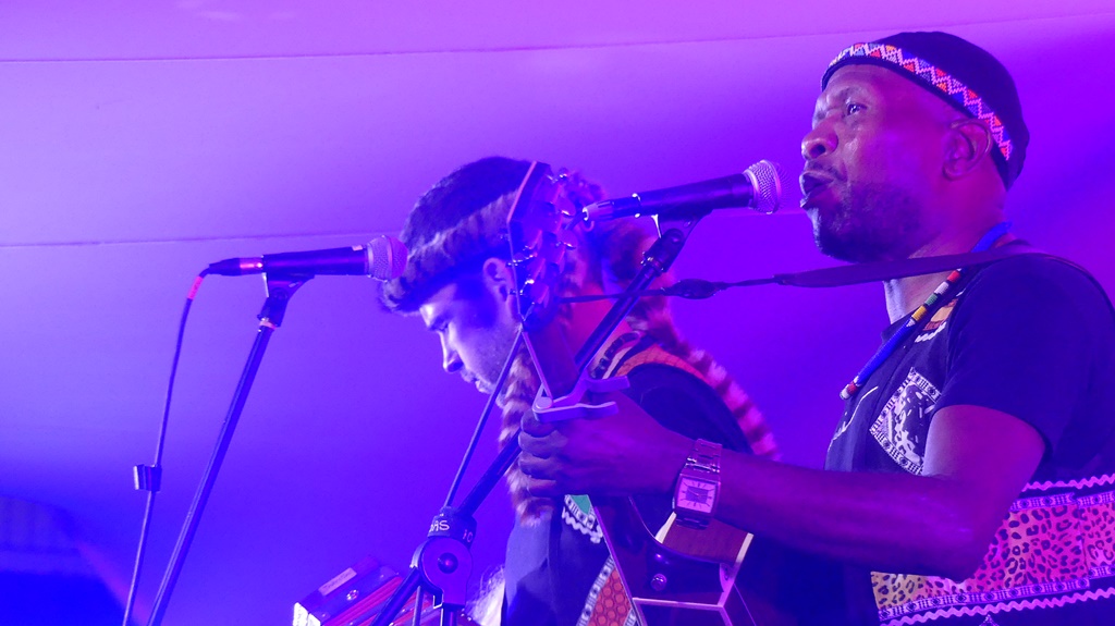 Qadasi and Maqhinga hit the spot with their Maskandi melodies. (Photo: Brad Morgan)