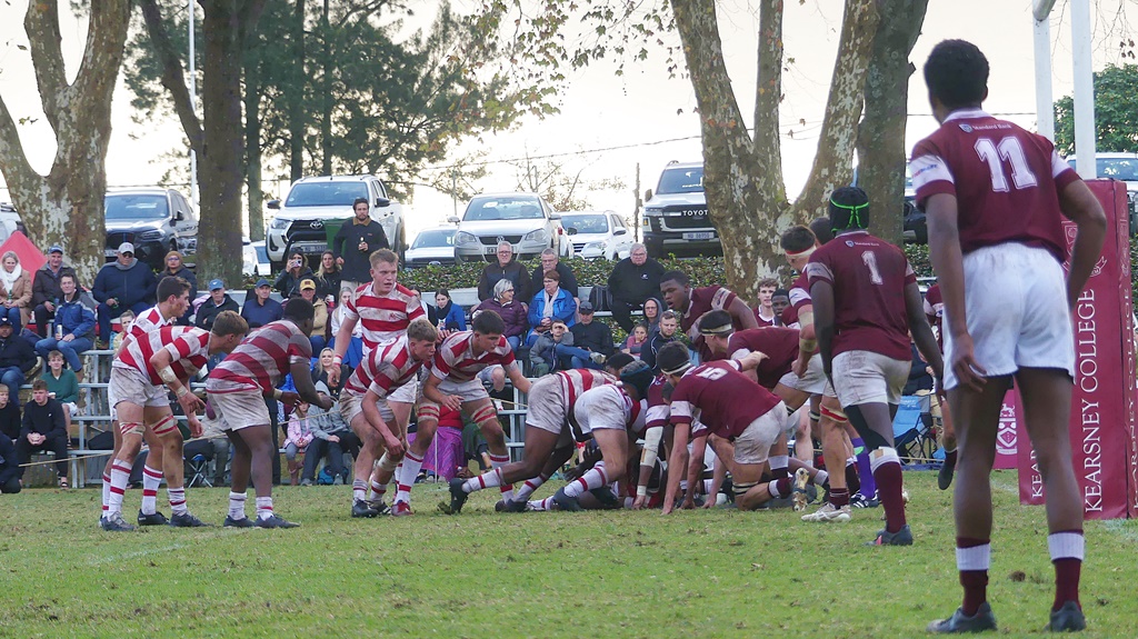 Kearsney's tigerish defence of the rucks and mauls played a crucial role in winning them the game. (Photo: Brad Morgan)