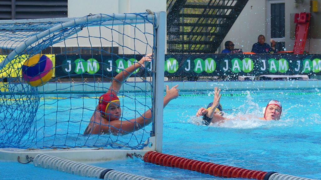 Clifton College's Ethan Lyne powers the ball into the back of the DHS net. (Photo: Brad Morgan)