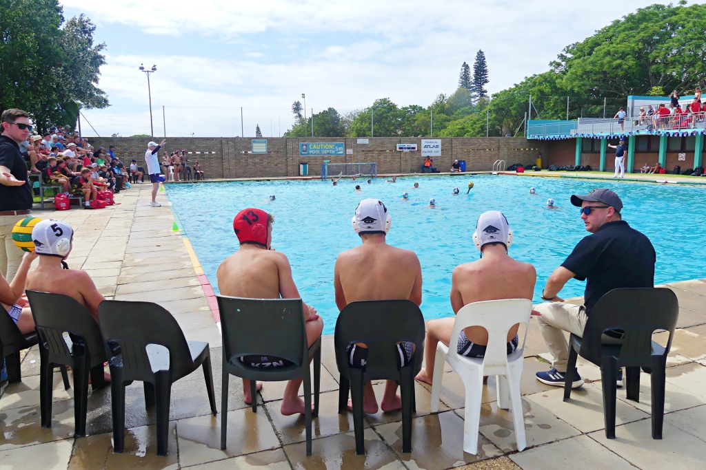 Poolside with the KZN u13 boys' team at the wonderful Joan Harrison Swimming Complex in East London. (Photo: Brad Morgan).